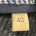 Load image into Gallery viewer, Gucci Navy Blue / White / Gold Horsebit Box Pleated Knee Length Skirt with Web Stripe Detail