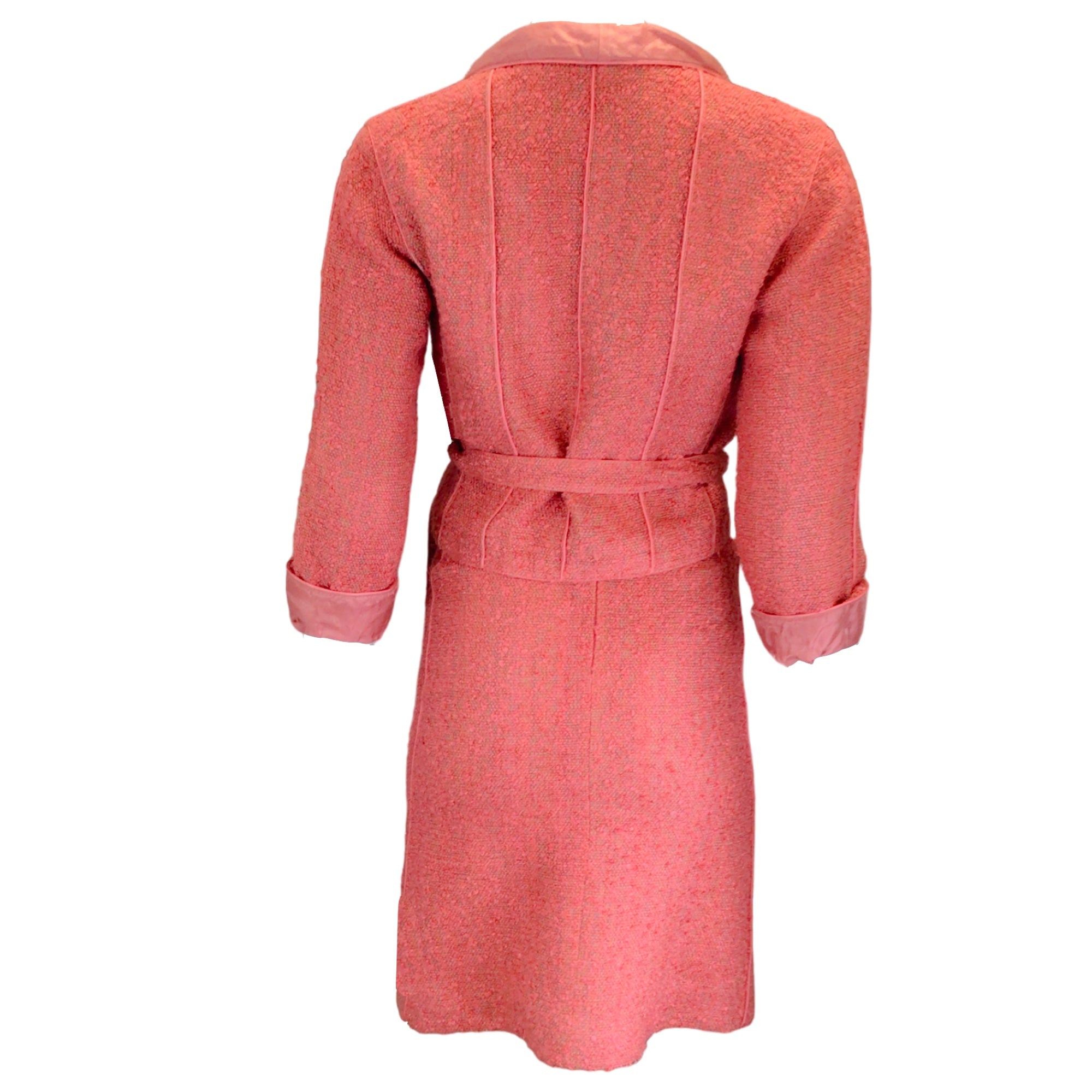 Chanel Pink Vintage 1999 Tweed Jacket and Skirt Two-Piece Skirt Suit Set