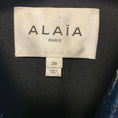 Load image into Gallery viewer, Alaia Petrol Blue Mirror Wool Double Breasted Long Trench Coat