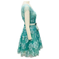 Load image into Gallery viewer, Marc Jacobs Aqua Floral Embroidered Lace Mini Cocktail Dress with Belt