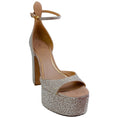 Load image into Gallery viewer, Valentino Crystal Embellished Platform Peep Toe Pumps