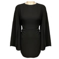 Load image into Gallery viewer, Derek Lam Black Tie Back Long Sleeved Silk Mini Dress with Slits