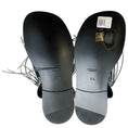 Load image into Gallery viewer, Jil Sander Silver Leather Fringed Sandals