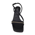 Load image into Gallery viewer, Peserico Black / Silver / Gold Monili Beaded Detail Leather Strap Sandals

