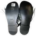 Load image into Gallery viewer, Jil Sander Silver Leather Fringed Sandals