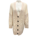 Load image into Gallery viewer, Peserico Beige / Cream Oversized Knit Cardigan Sweater