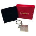 Load image into Gallery viewer, Cartier RARE Silver Logo Charm and Square Pendant Keychain