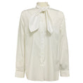 Load image into Gallery viewer, Sara Roka White Tie Neck Cotton Lian Blouse