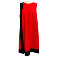Load image into Gallery viewer, Akris Red / Black Two-Tone Colorblock Sleeveless Midi Dress