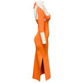 Load image into Gallery viewer, Altuzarra Orange Mareen Ribbed Knit Midi Dress