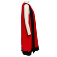 Load image into Gallery viewer, Akris Red / Black Two-Tone Colorblock Sleeveless Midi Dress