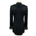 Load image into Gallery viewer, St. John Black Knit Jacket with Ruffled Chiffon Trim