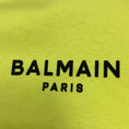 Load image into Gallery viewer, Balmain Neon Yellow Logo Printed Cropped T-Shirt