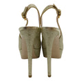 Load image into Gallery viewer, Miu Miu Gold Glitter Platform Peep Toe Sandals
