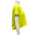 Load image into Gallery viewer, Balmain Neon Yellow Logo Printed Cropped T-Shirt