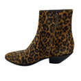 Load image into Gallery viewer, Saint Laurent Camel / Brown / Black West Leopard Print Suede Ankle Boots