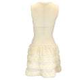 Load image into Gallery viewer, Alaia Ivory Ruffled Sleeveless Scoop Neck Silk Knit Dress
