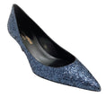 Load image into Gallery viewer, Saint Laurent Navy Blue Glitter Charlotte Pumps