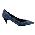 Load image into Gallery viewer, Saint Laurent Navy Blue Glitter Charlotte Pumps
