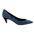 Load image into Gallery viewer, Saint Laurent Navy Blue Glitter Charlotte Pumps