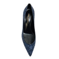 Load image into Gallery viewer, Saint Laurent Navy Blue Glitter Charlotte Pumps
