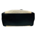 Load image into Gallery viewer, Chloe Beige / Black Fabric and Leather Double Top Handle Tote Bag