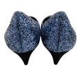 Load image into Gallery viewer, Saint Laurent Navy Blue Glitter Charlotte Pumps