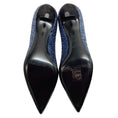 Load image into Gallery viewer, Saint Laurent Navy Blue Glitter Charlotte Pumps