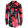 Load image into Gallery viewer, Saint Laurent Black / Red / Green 2022 Floral Rose Print Button-down Silk Shirt
