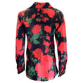 Load image into Gallery viewer, Saint Laurent Black / Red / Green 2022 Floral Rose Print Button-down Silk Shirt