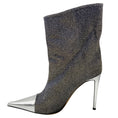 Load image into Gallery viewer, Alexandre Vauthier Silver Metallic Glitter Lurex Ankle Boots