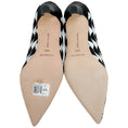 Load image into Gallery viewer, Manolo Blahnik Black / White Canvas Tarazona Pumps