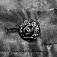 Load image into Gallery viewer, Chanel Black 2009 Shiny Linen Trousers with CC Logo Button