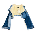 Load image into Gallery viewer, A.W.A.K.E. MODE Blue Denim Upcycled Denim Cropped Jacket