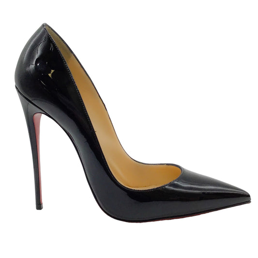 Christian Louboutin Black Patent Pointed Toe Pumps