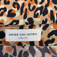 Load image into Gallery viewer, Dries Van Noten Orange / Tan / Black Multi Leopard Print Silk Wrap Midi Dress