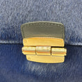 Load image into Gallery viewer, Furla Navy Blue / Black Calf Hair and Leather Shoulder Bag