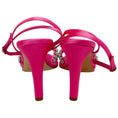 Load image into Gallery viewer, Manolo Blahnik Bright Pink Satin Crystal Embellished Vedada Sandals