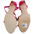 Load image into Gallery viewer, Manolo Blahnik Bright Pink Satin Crystal Embellished Vedada Sandals