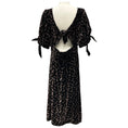 Load image into Gallery viewer, Sea New York Black Valerie Velvet Back Tie Midi Dress