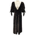 Load image into Gallery viewer, Sea New York Black Valerie Velvet Back Tie Midi Dress