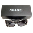 Load image into Gallery viewer, Chanel Grey Crystal Bijou Numero 2 Sunglasses