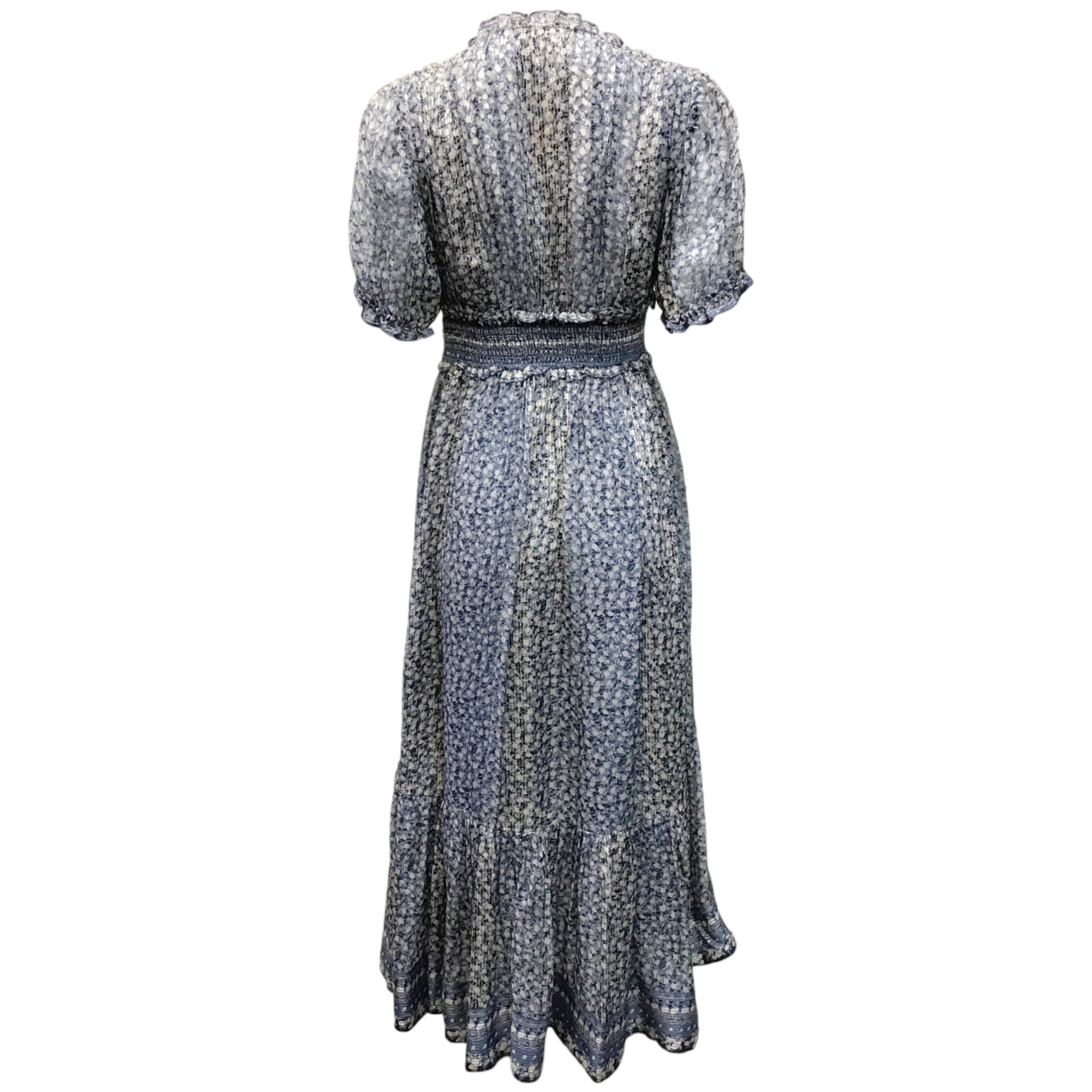 Ulla Johnson Blue Silk Ditsy Floral Dress