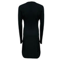 Load image into Gallery viewer, Alexandre Vauthier Black Long Sleeved V-Neck Viscose Stretch Wrap Dress