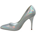 Load image into Gallery viewer, Bruno Frisoni Silver Holographic Leather Pumpette Pumps