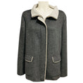 Load image into Gallery viewer, Agnona Charcoal Grey / Heather Grey Zip Front Cashmere Jacket