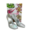 Load image into Gallery viewer, Bruno Frisoni Silver Holographic Leather Pumpette Pumps