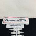 Load image into Gallery viewer, Alexander McQueen Ivory / Black Off-the-Shoulder Fitted Flared Stretch Knit Midi Dress