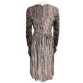 Load image into Gallery viewer, Burberry Taupe Long Sleeved Ribbed Velvet Midi Dress