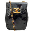 Load image into Gallery viewer, Chanel Vintage 1990's Black Patent Leather Mini Crossbody Bag